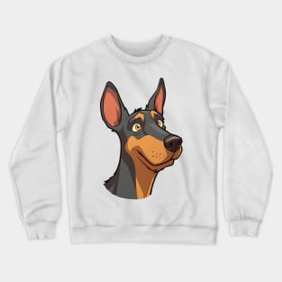 Cute Anime Doberman Pincher Crewneck Sweatshirt